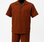  Dreams Mens Papaya Textured Pattern Short Sleeved Walking Suit Fino 277-22 