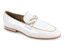  Giovanni Men's Moc Toe Woven Strap Loafer White Tudor 