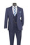 Vinci Mens Navy Modern Fit Suit 3 Piece Vest Stretch Vinci MV2K-3 