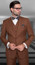 Statement 100% Wool Slim Fit Copper 3 Piece  Date Night Suit STZV-102