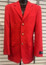 Men's Red Classic Blazer Gold  Buttons Size 38L Jacket Z73TA Final Sale