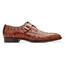  Belvedere Mens Crocodile Monk Strap Shoes Walnut Angelo 