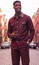  Pronti Mens Burgundy Croc Trim Shirt and Pants Outfit SP8201 