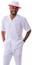  Montique Men's Short Sleeve Walking Suit White Plaid 2321 