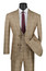  Vinci Camel Plaid Suit  3 Pc. V2RW-7 Size 40 Reg Final Sale 