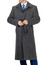  Fortini Charcoal Classic Long Wool Overcoat Size 38R Final Sale 