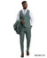  Stacy Adams Men's Green Wide Lapel Plaid Jacket 3 Piece Suit SM166H-05 