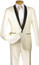  Prom Suit for Men Ivory Fitted 1 Button Style Vinci T-SS 