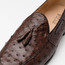  Marco Di Milano Men's Ostrich Leather Tassel Loafer Brown Aubiere 
