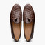  Marco Di Milano Men's Ostrich Leather Tassel Loafer Brown Aubiere 