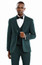  Men's Green Slim Fit Suit 3 Piece M369SK Size 42L Final Sale 