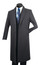  Vinci Men's Wool Topcoat Charcoal Full Length Long Coat CL48 