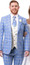 EJ Samuel EJ Men's Plaid Fashion 3 Pc Suit Blue Peak Lapel Tailored Fit M2803  EJ Samuel EJ Men's Plaid Fashion 3 Pc Suit Blue Peak Lapel Tailored Fit M2803