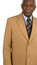  Vinci Men's Wool Topcoat Camel Full Length Long Coat CL48 