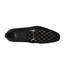 Mens Black Gold Velvet Fancy Embellished Loafers Slip On Val