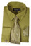  Mens French Cuff Dress Shirt - Tie Hanky Set Olive Herringbone AH619 