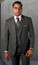 Statement Mens 3 Piece DB Gatsby Vest Modern Fit  Suit Grey Marco   Statement Mens 3 Piece DB Gatsby Vest Modern Fit  Suit Grey Marco