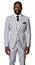  Fortino Men's Seersucker Summer Suit 3 Piece Black ST702 Size 54R Final Sale 