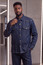 Stacy Adams Mens Blue Jean Pants Outfit Western Trim 35126