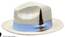 Bruno Capelo Men's Straw Panama Fedora Hat Light Blue BZ-555