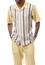  Montique Men's Short Sleeve Walking Suit Yellow Weave 2401 Size M,L,2XL 