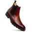 Mezlan Men's Cognac/ Rust Calfskin Lug Sole Designer Chelsea Boots Bromley