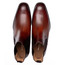  Mezlan Men's Cognac/ Rust Calfskin Lug Sole Designer Chelsea Boots Bromley 