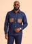  Stacy Adams Mens Blue Jean Pants Outfit Suede Trim 35130 