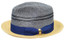  Bruno Capelo Blue Two-Tone Straw Summer Hat Fedora MG-152 