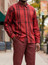  Stacy Adams Mens Leisure Walking Suit Fire Red Pattern 84018 