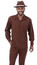  Montique Chocolate Brown Walking Suit for Men Long Sleeve 1641 
