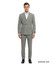 Mens Skinny Double Breasted Suit Fancy Buttons Gray M442SK-104