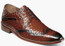  Stacy Adams Cognac Mens Oxfords Ostrich Print Leather Wingtip 25537-221 