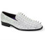Mens Spiked Prom Formal Shoes Silver Smoking Loafer 6788 Size 8 M | Final Sale