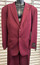  Mens DB Falcone Burgundy 3 Piece Suit Vested 3869 Size 50R Final Sale 