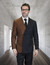  Statement Double Breasted Mens Black Copper Designer Suit Azul 