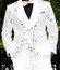  Statement Mens Ivory Double Breasted Fancy Tuxedo Tailored Formal Renesanse 