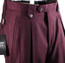  Tiglio Men's Burgundy Wool Wide Leg Dress Pants Slacks 
