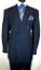  Men's Navy Blue Striped Double Breasted Suit Fortini 5911 