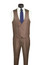 Mens Sharkskin Fashion Suit 3 Piece Taupe Vinci V2RK-5 