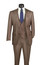  Mens Sharkskin Fashion Suit 3 Piece Taupe Vinci V2RK-5 