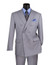 Vinci Mens Light Gray Double Breasted 1930s Suit Wool Feel F-DC900 Final Sale