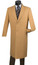  Fortini Men's Wool Topcoat Camel Full Length Long Coat CL48 Size 42L Final Sale 