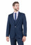 Men's Slim Fit Suit Gold Buttons 3 Pc. Navy Tazio M355SK-02