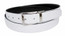  Bruno Capelli Mens White  Black Crocodile Print Belt BC-1551 