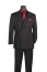  Men's Black Double Breasted Suit With Wide Stripes Lapels DSS-5 