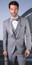  Statement Mens 3 Piece Grey Modern Fit Tuxedo Caesar 