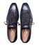 Mezlan Blue/ Navy Two Tone Calfskin Stylish Oxford Shoes Eagle