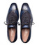  Mezlan Blue/ Navy Two Tone Calfskin Stylish Oxford Shoes Eagle 