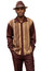  Montique Walking Set Mens Brown Woven Front Long Sleeve 2652 